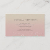 Elegant Coral Sparkle Gradient Visitenkarte (Rückseite)