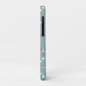 Elegant Coral Turquoise Grey Geometric Pattern Case-Mate iPhone Hülle (Hinten/Links)