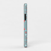 Elegant Coral Turquoise Grey Geometric Pattern Case-Mate iPhone Hülle (Hinten/Rechts)