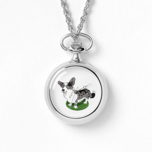 Elegant Corgi Armbanduhr (Vorderseite)