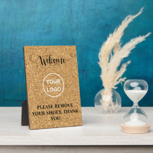 Elegant Cork Welcome Zuhause Bitte entfernen Sie I Fotoplatte