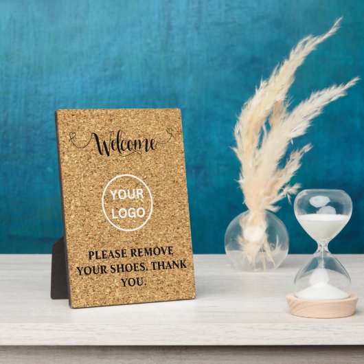 Elegant Cork Welcome Zuhause Bitte entfernen Sie I Fotoplatte (Seite)
