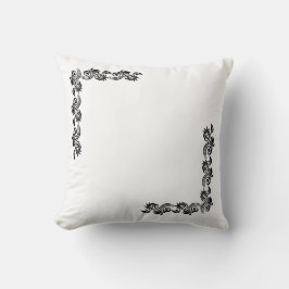 Elegant Corner Design Square Pillow |Customizable Kissen