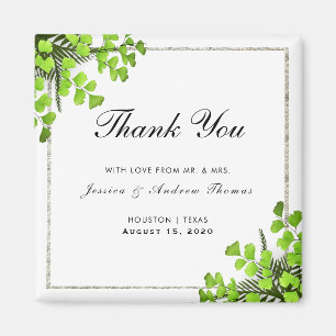 Elegant Corner Fern Dekoration Wedding Vielen Dank Magnet