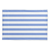 Elegant Cornflower Blue Stripes Kissenbezug (Rückseite-Links)