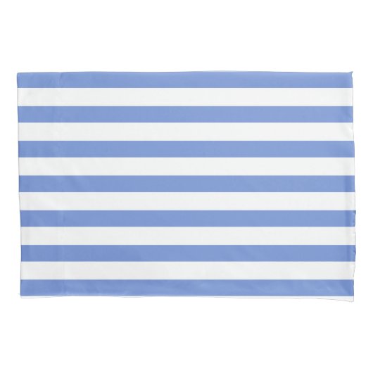 Elegant Cornflower Blue Stripes Kissenbezug (Vorderseite-Links)