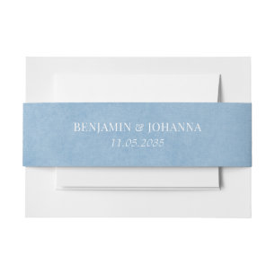 Elegant Cornflower Blue Wedding Custom Einladungsbanderole