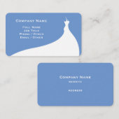 Elegant Cornflower Blue Wedding Dress Visitenkarte (Vorne/Hinten)