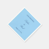 Elegant Cornflower Blue Wedding Napkins Serviette (Ecke)