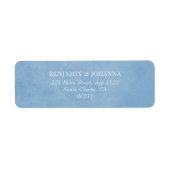 Elegant Cornflower Blue Wedding Rücksendeadresse (Vorne)