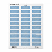 Elegant Cornflower Blue Wedding Rücksendeadresse (Vorne)