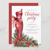 Elegant Corporate Christmas Party Einladung (Vorne/Hinten)