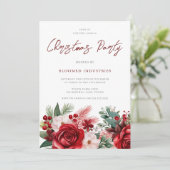 Elegant Corporate Christmas Soirée Einladung (Stehend Vorderseite)