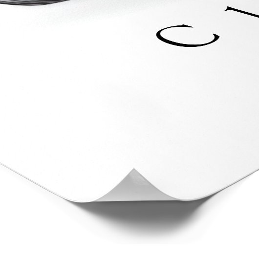 Elegant Corvette C1 Ilustration Red Poster (Ecke)