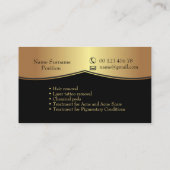 Elegant Cosmetic & Make-Up Studio Business Card Visitenkarte (Rückseite)