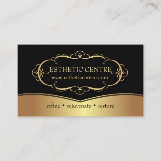 Elegant Cosmetic & Make-Up Studio Business Card Visitenkarte (Vorderseite)