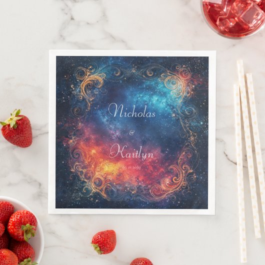 Elegant Cosmic Wedding Napkins Serviette (Beispiel)