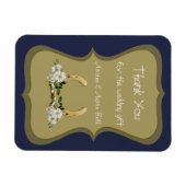 Elegant Country Style Navy und Gold Magnet (Horizontal)