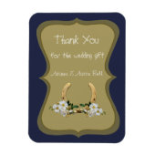 Elegant Country Style Navy und Gold Magnet (Vertikal)