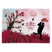 Elegant Couple Lover Valentine's Day Große Geschenktüte (Vorderseite)