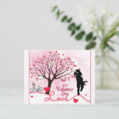 Elegant Couple Lover Valentine's Day Postkarte (Stehend Vorderseite)