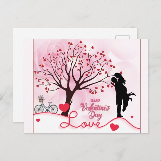 Elegant Couple Lover Valentine's Day Postkarte (Vorne/Hinten)