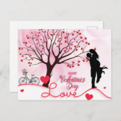 Elegant Couple Lover Valentine's Day Postkarte (Vorne/Hinten)