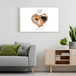 Elegant Couple Name | Heart Foto Wedding Leinwanddruck