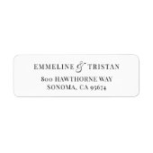 Elegant Couple Name Return Address (Vorne)