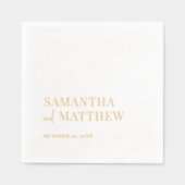Elegant Couple Names Wedding Servietten Mit Folie (Vorderseite)