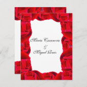 elegant couple red roses einladung (Vorne/Hinten)