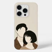 Elegant Couple Silhouette iPhone Case (Rückseite)