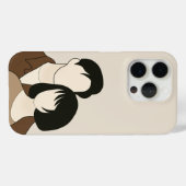 Elegant Couple Silhouette iPhone Case (Rückseite (Horizontal))