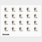 Elegant Couple Wedding Sticker (Blatt)