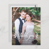 Elegant Couple Wedding Vielen Dank Postcard Postkarte (Vorne/Hinten)