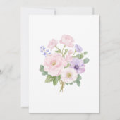 Elegant Couples Christmas Wedding Reception Floral Einladung (Rückseite)