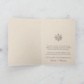 Elegant Couple's Foto Weihnachtskarte Karte (Innenseite)