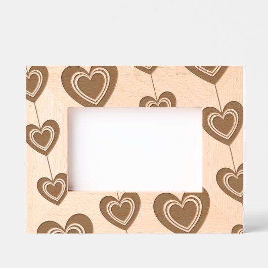 Elegant Couple's Heart Strings Geätzte Rahmen (Vorderseite)