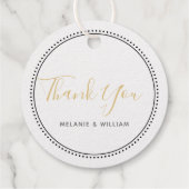 Elegant Couple's Monogram Wedding Geschenkanhänger (Rückseite)