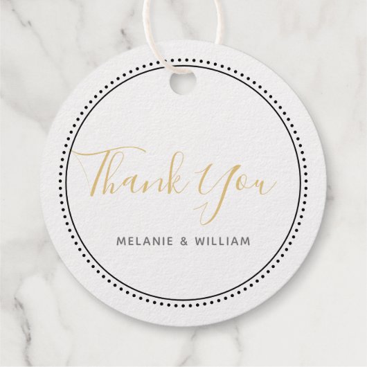 Elegant Couple's Monogram Wedding Geschenkanhänger (Rückseite)