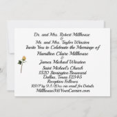 Elegant Cowboy Hat Yellow Rose Einladung zur Hochz (Rückseite)