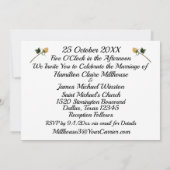 Elegant Cowboy Hat Yellow Rose Einladung zur Hochz (Rückseite)