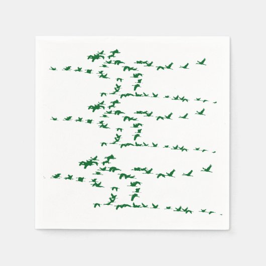 Elegant Crane Birds Napkin Serviette (Vorderseite)