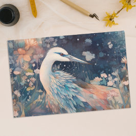 Elegant Crane Seidenpapier