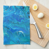 Elegant Crazy Lace Agate 2 - Blue Aqua Geschirrtuch (Viertel Falte)