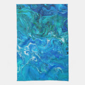 Elegant Crazy Lace Agate 2 - Blue Aqua Geschirrtuch (Vertikal)