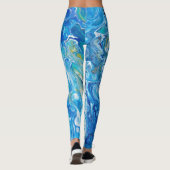 Elegant Crazy Lace Agate 6 - Ocean Blue Leggings (Rückseite)