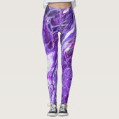 Elegant Crazy Lace Agate 7 - Ultra Violet Lila Leggings (Vorderseite)
