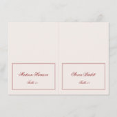 Elegant Cream and Burgundy Wedding Place Card DIY Einladung (Vorderseite)