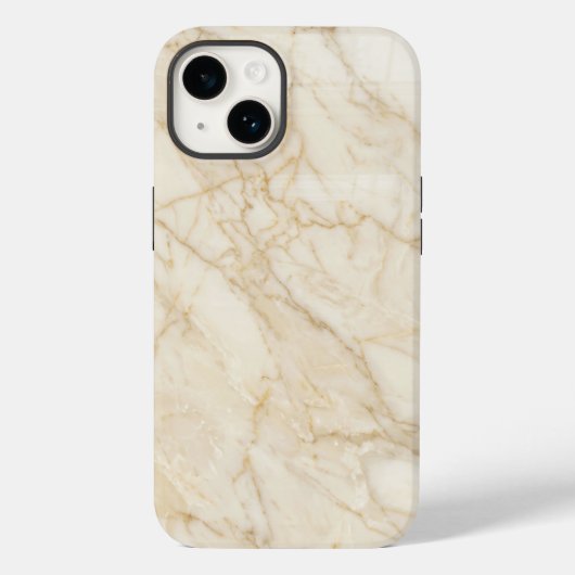 Elegant Cream and Gold Marble iPhone Case (Rückseite)